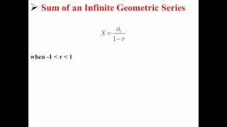 Infinite Geometric Series