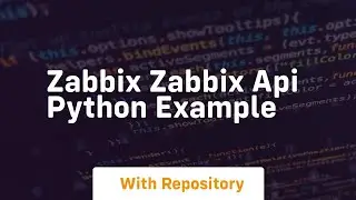 Zabbix zabbix api python example