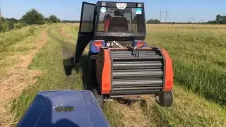 З одного поля цілий сіновал сіна! Пресування сіна китайським прес-підбирачем! Донгфенг 405