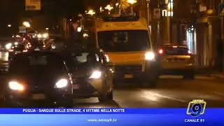 Puglia sangue sulle strade, 4 vittime nella notte