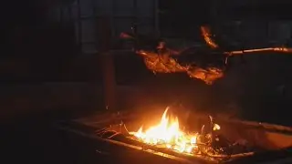 Кролик на вертеле. Первый блин комом🤣