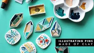ILLUSTRATING PINS MADE OF CLAY using gouache