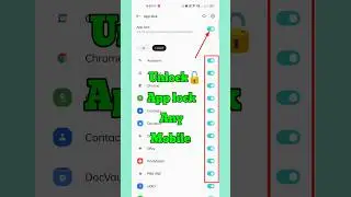 How to Turn Off App Lock || App lock kaise hataye ||
