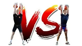 Ryabkov VS Gadzhimutelimov | Epic kettlebell sport battle in long cycle (2016)