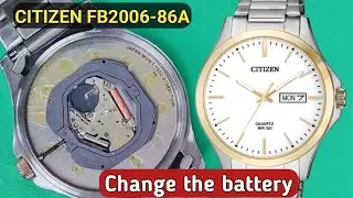 How to change the battery Citizen BF2006-86A watch | Caliber 1502