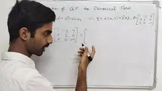 Reduction of Quadratic Form to Canonical Form