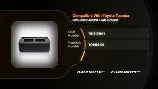 For Toyota Tacoma License Plate Bracket 2016-2020 Front Textured