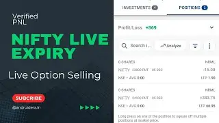 Live Intraday Trading || Nifty Expiry Option Selling || 3 December || Kotakneo