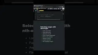 Select a range of content without using Javascript #shorts