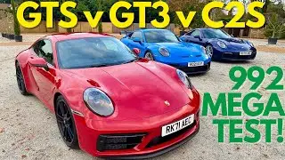 PORSCHE 992.1 GTS v GT3 v Carrera S mega test!