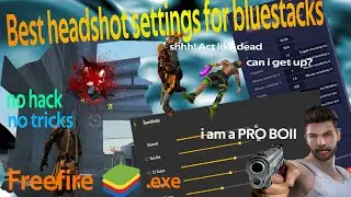 Best headshot settings for Free fire on Blue stacks(no tricks,no hacks).