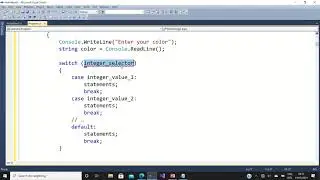 C# Conditional statement Switch case