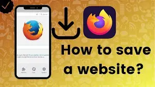 How to save a website and add shortcut in Firefox?