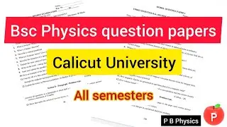 Bsc Physics Calicut University model question papers and syllabus