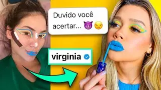 MINHAS AMIGAS DESENHARAM MINHA MAKE! Virginia, Taina, Now United e +
