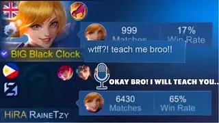 I PRETEND NOOB IN RANK AND MY TEAMMATE TEACH ME HOW TO PLAY FANNY! (OPEN MIC CRAZY REACTION)😂