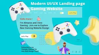 Build Modern UI/UX Landing Page Gaming Website with HTML CSS and JavaScript | Light Mode / Dark Mode