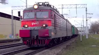 ВЛ11м-356 с думпкарным и грузовым поездом