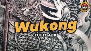 FULL BACK black and grey WU KONG at Hendric Shinigami Tattoo Studio Bali