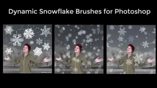 Realistic Dynamic Snowflakes Snow Brushes for Photoshop - Promo Vid