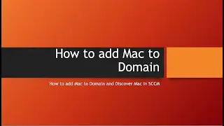 How to add a Mac to a Domain