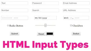 HTML Forms - Learn 18+ HTML Input Types | HTML5 (2022)