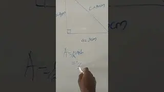Area of right angled triangle 😎