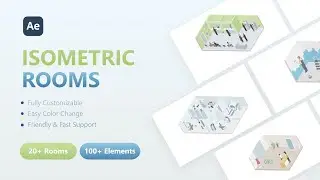 3D Isometric Rooms for After Effects