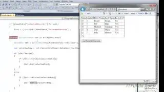 How to select multiple records from the GridView and persist the selection during pagination?
