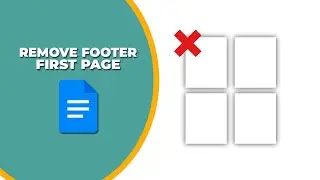 How to remove the footer from the first page in pages in Google Docs
