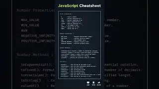 Javascript Cheatsheet 🤯🤯🤯 #webdeveloper