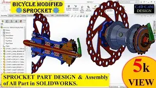 CONCEPT SPROCKET HUB MODEL DESIGN-ASSEMBLY-ANIMATION IN SOLIDWORKS.