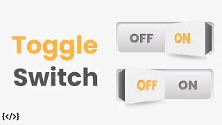 Realistic 3D Toggle Switch Using HTML CSS (UNDER 7 MINS!)