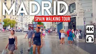 MADRID, Spain 🇪🇸 4K Summer Walking Tour Downtown