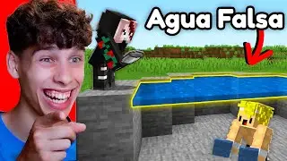 Trolleé A Mi Amigo con AGUA Falsa en Minecraft!