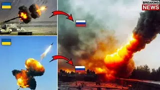 Ukraine's devastating howitzer bombardments reduced Russian positions to rubble!