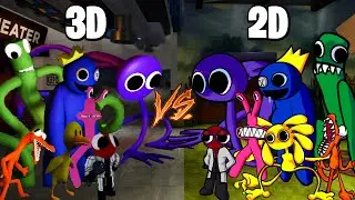 Rainbow Friends 3D VS 2D - Friday Night Funkin' (Roblox Rainbow Friends)