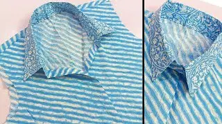 Shirt collar cutting and stitching easy way @maitriboutique