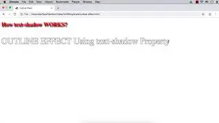 Outline Effect using CSS text-shadow Property