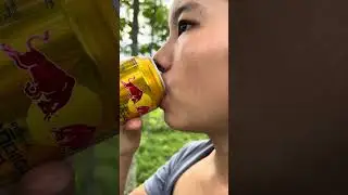 Drink energy drink to keep going 
