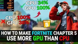 How to Make Fortnite Use More GPU than CPU ✅ | Fortnite High CPU usage fix | Fortnite CPU 100 usage