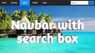 how to create navigation bar with search box