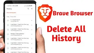 how to delete all history in brave browser app