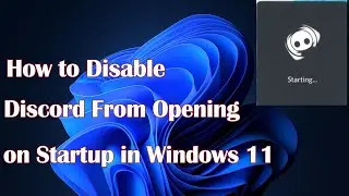 How to Disable Discord From Opening on Startup in Windows 11