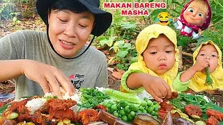 MAKAN BARENG BOCIL 3 TAHUN DOYAN SEMUA SAYURAN .BIASA DIPANGGIL MASHA 😂.BALADO BELUT PETAI