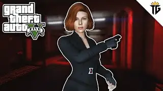 GTA 5 - Black Widow Infiltrates Military Aircraft Carrier (4K Ultra HD Gameplay)