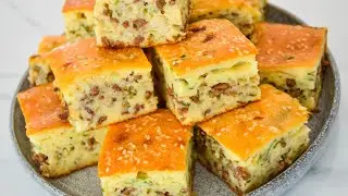 УЖИН на РАЗ-ДВА 🙌 МЯСНОЙ ПИРОГ с сыром и зеленью