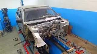 ВАЗ 21099 . вытяжка лонжерона, стакана и других частей кузова.