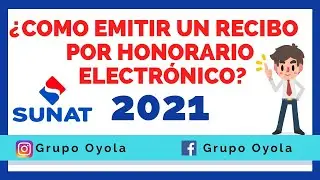 NUEVO! COMO EMITIR UN RECIBO POR HONORARIO ELECTRONICO - SUNAT 2021