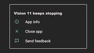 How To Fix Vision 11 App Keeps Stopping problem Solution in Android Phone
